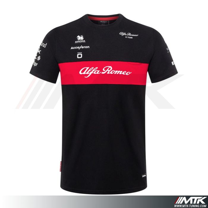 T-Shirt Alfa Romeo Team Noir Homme