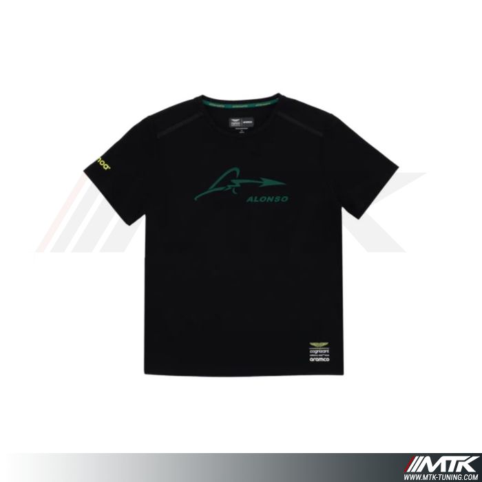 T-Shirt Aston Martin Kimoa Fernando Alonso Noir Homme