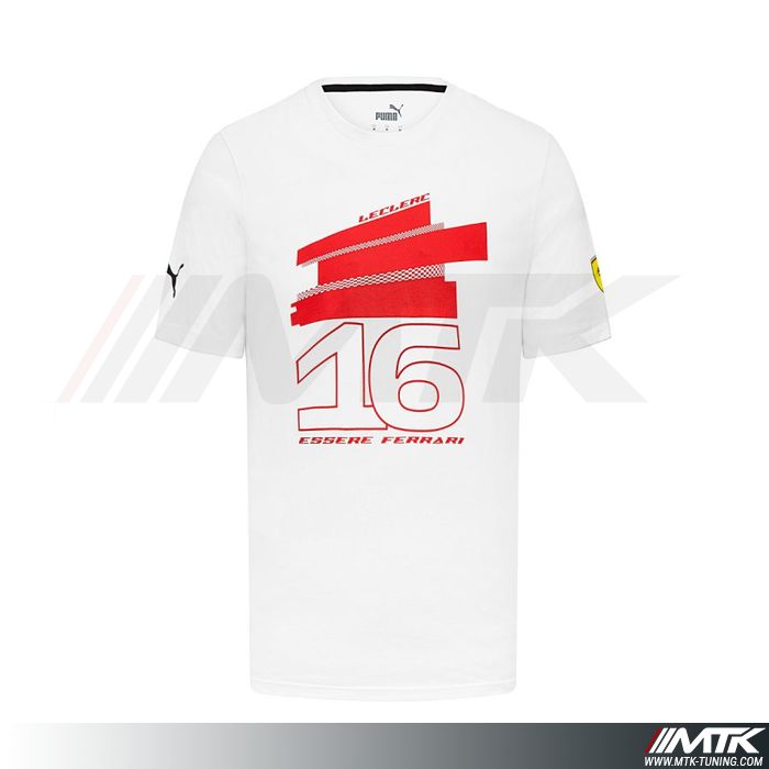 T-Shirt Ferrari Driver Homme Blanc