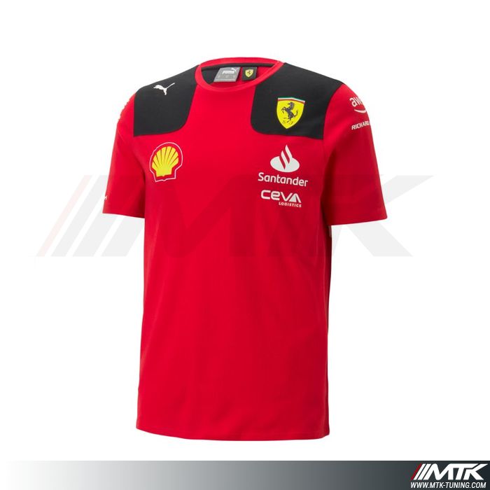 T-Shirt Ferrari Team Leclerc Homme Rouge