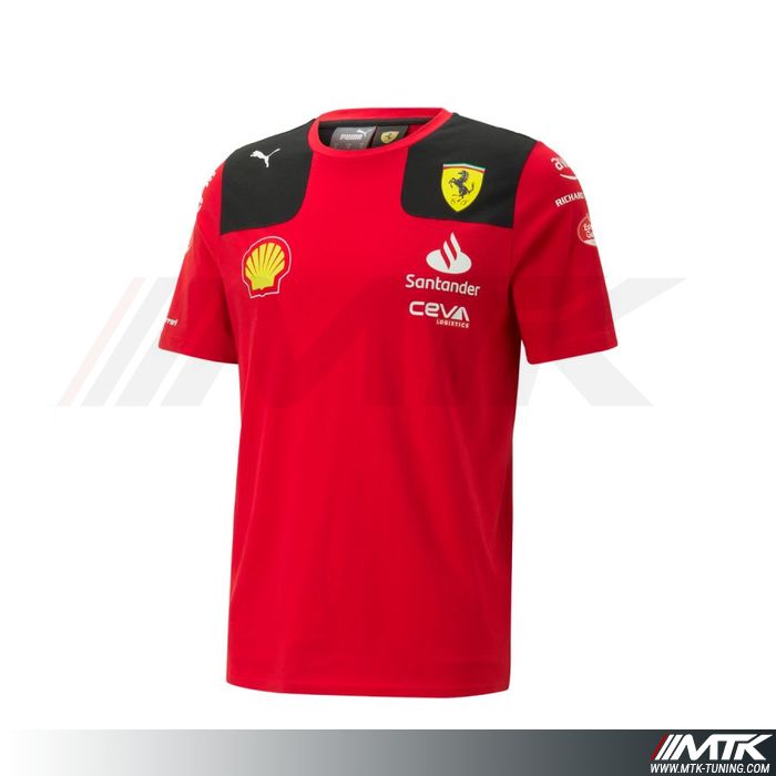 T-Shirt Ferrari Team Sainz Homme Rouge