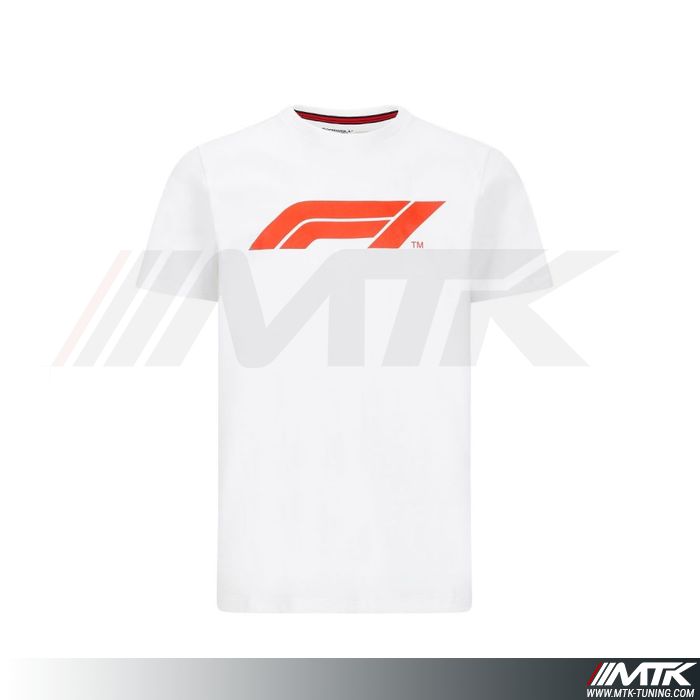 T-Shirt Large Formula 1 Homme Blanc