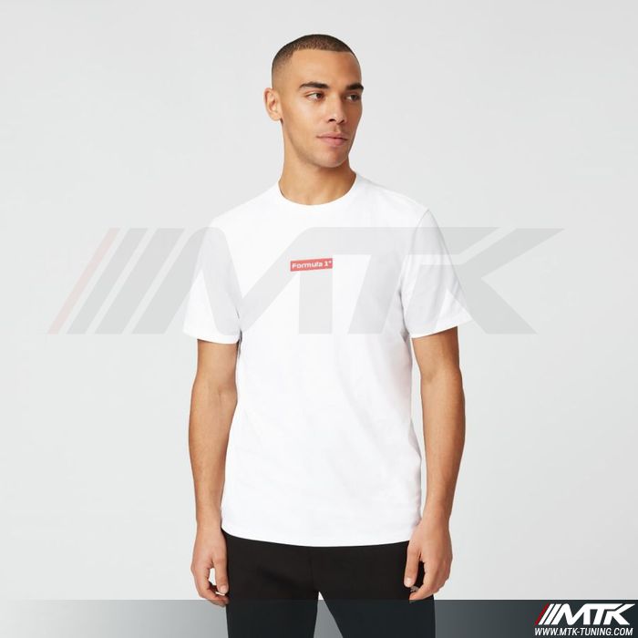 T-Shirt Formula 1 Logo Rectangle Blanc Homme