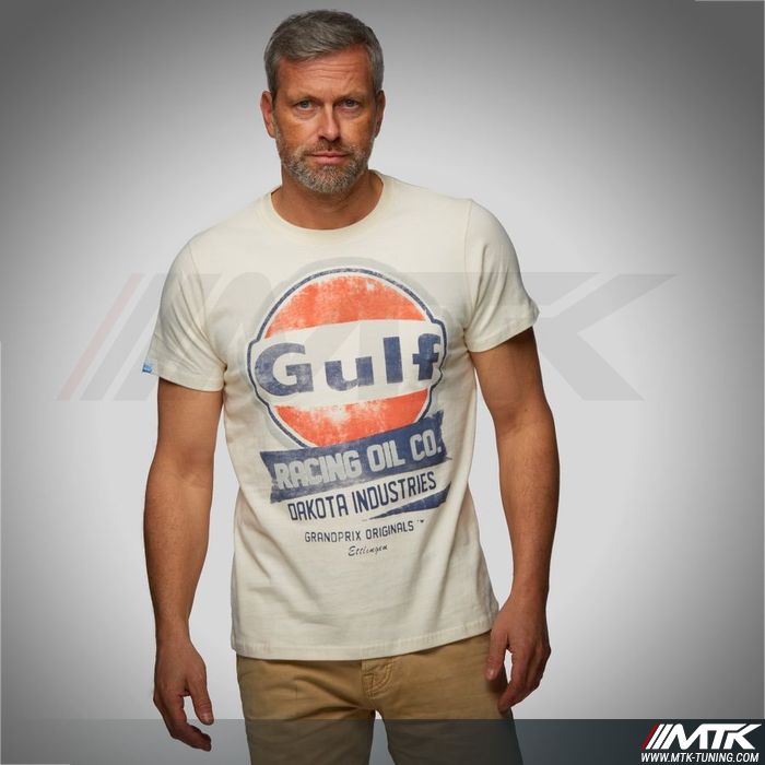 T-Shirt Gulf Oil Racing Beige Homme