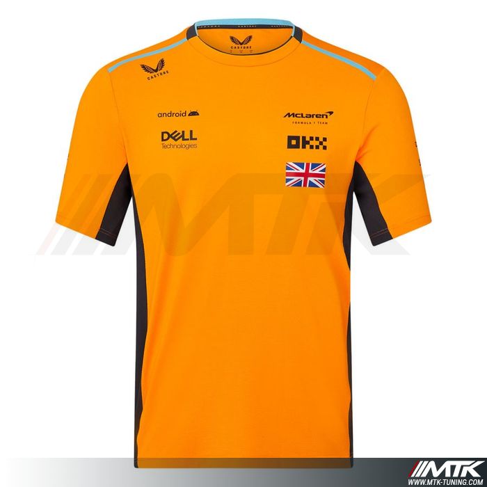 T-Shirt Mclaren Replica Lando Norris 4 Orange Homme