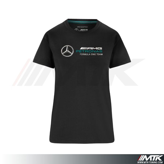 T-Shirt Mercedes Amg Logo Large Noir Femme