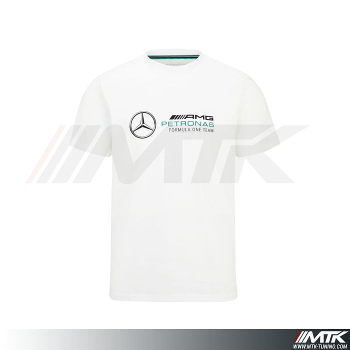 T-Shirt Mercedes Amg Logo Large Blanc Homme