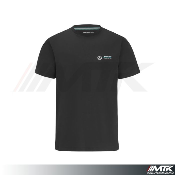 T-Shirt Mercedes Amg Logo Petit Noir Homme