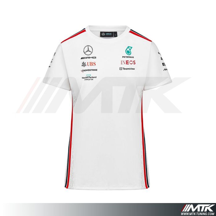 T-Shirt Mercedes Amg Driver Femme Blanc