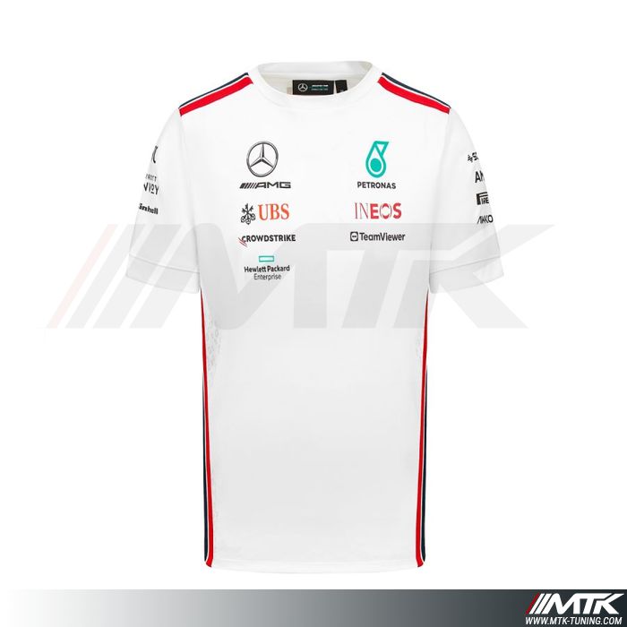 T-Shirt Mercedes Amg Driver Homme Blanc