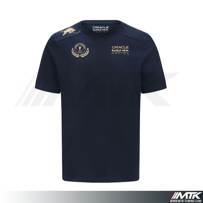 T-Shirt Red Bull Max Verstappen Champion Bleu Homme