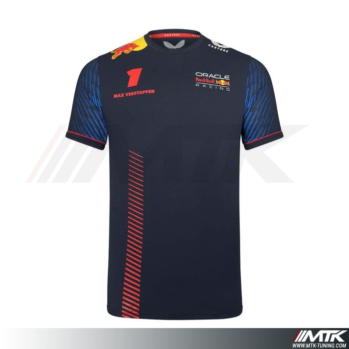 T-Shirt Red Bull Replica Max Verstappen Homme Bleu