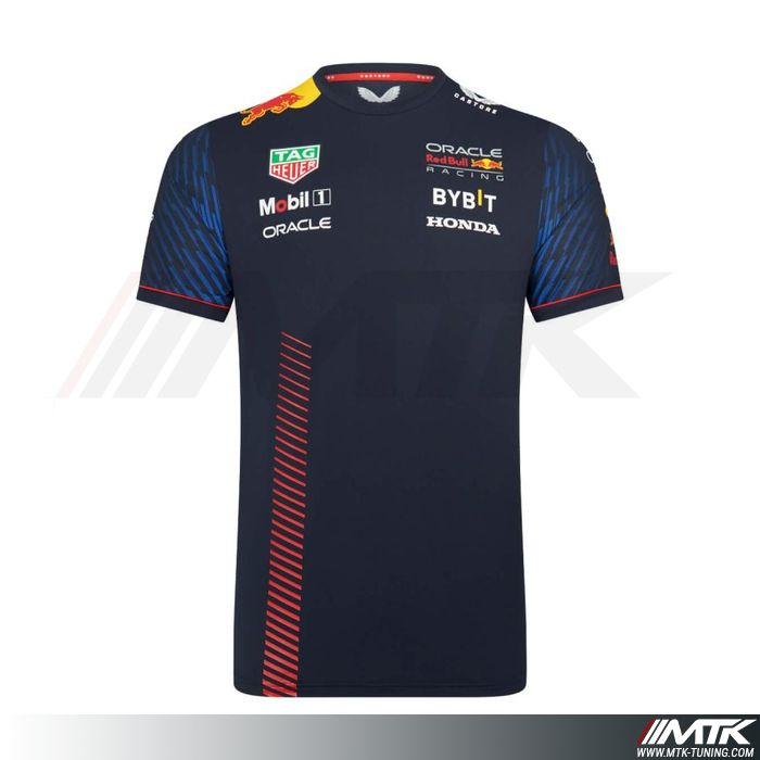 T-Shirt Red Bull Team Replica Bleu Homme