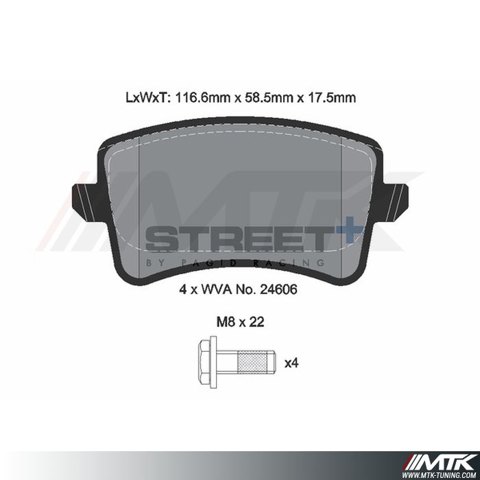 Plaquettes Pagid Street Plus T8083SP2001