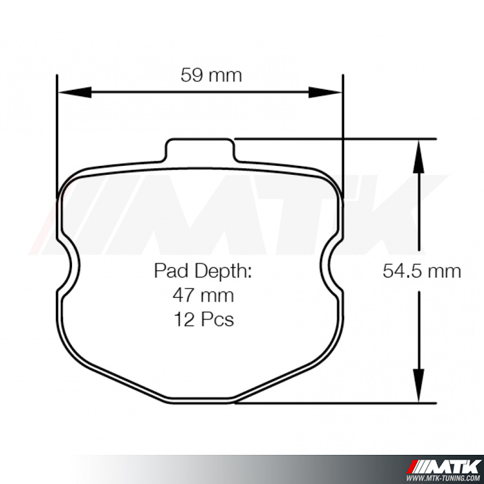 Plaquettes Racing Pagid Jaune RSL29 8240 (x8)