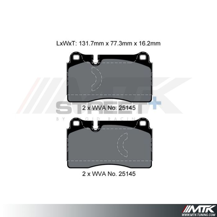 Plaquettes Pagid Street Plus  T8198SP2001