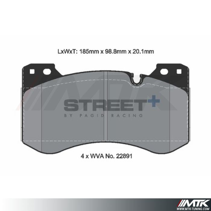 Plaquettes Pagid Street Plus T8282SP2001