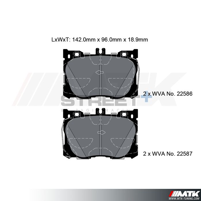 Plaquettes Pagid Street Plus T8015SP2001