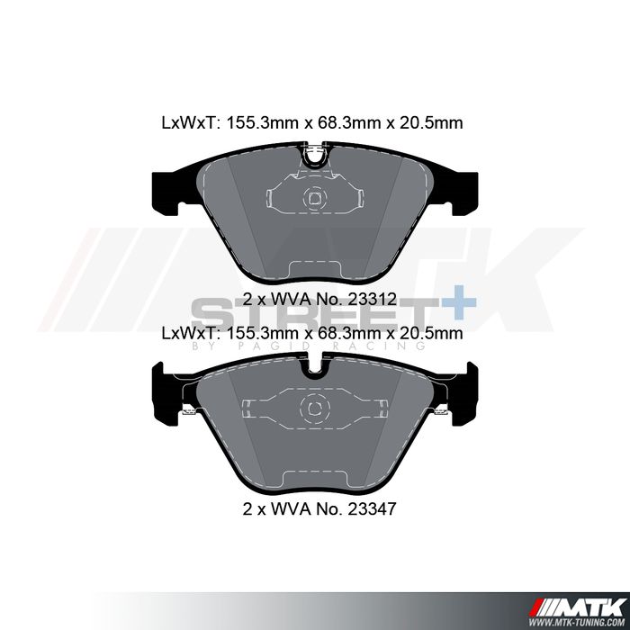 Plaquettes Pagid Street Plus T8023SP2001