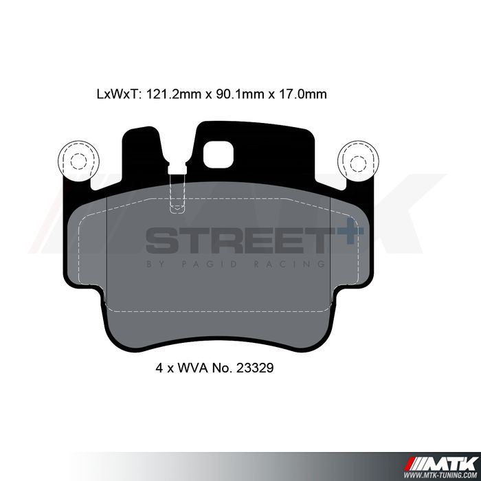 Plaquettes Pagid Street Plus T8028SP2001