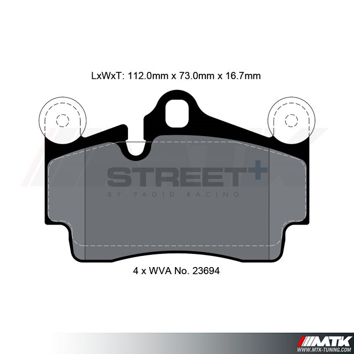 Plaquettes Pagid Street Plus T8039SP2001