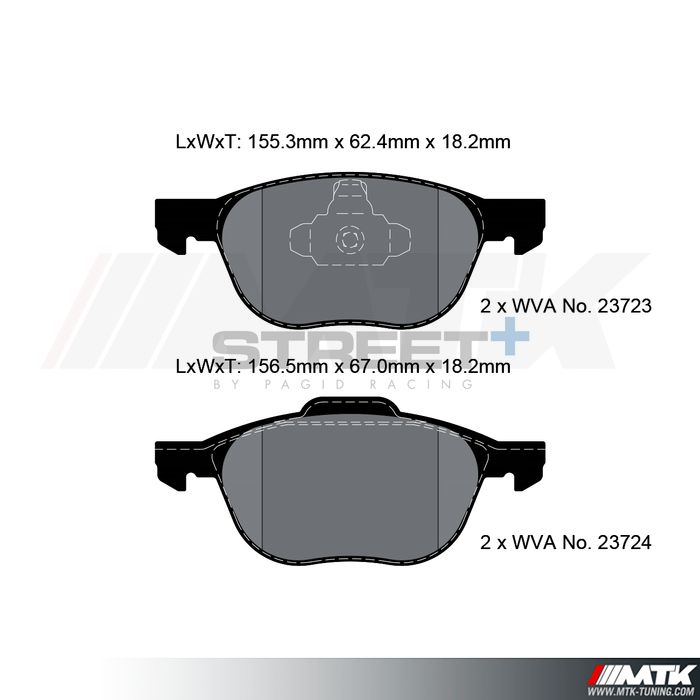 Plaquettes Pagid Street Plus T8041SP2001