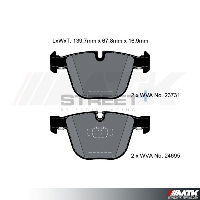 Plaquettes Pagid Street Plus T8043SP2001