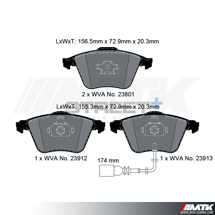 Plaquettes Pagid Street Plus T8046SP2001