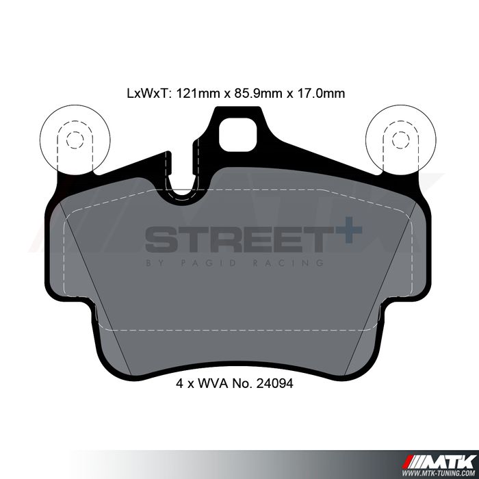 Plaquettes Pagid Street Plus T8054SP2001