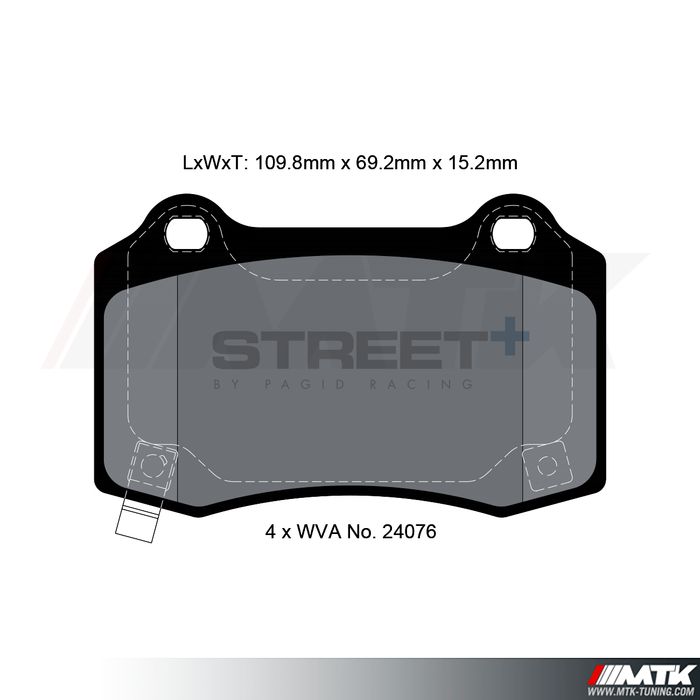 Plaquettes Pagid Street Plus T8055SP2001