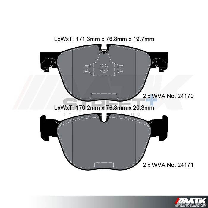 Plaquettes Pagid Street Plus T8060SP2001