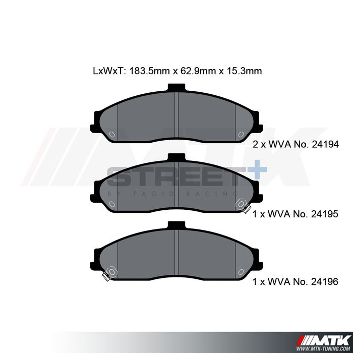 Plaquettes Pagid Street Plus T8062SP2001