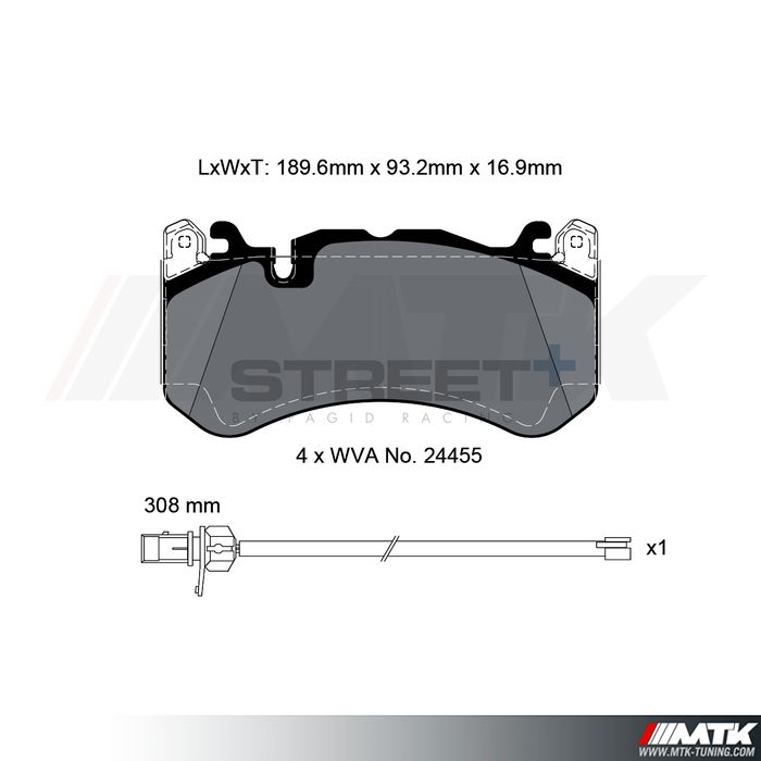 Plaquettes Pagid Street Plus T8073SP2001