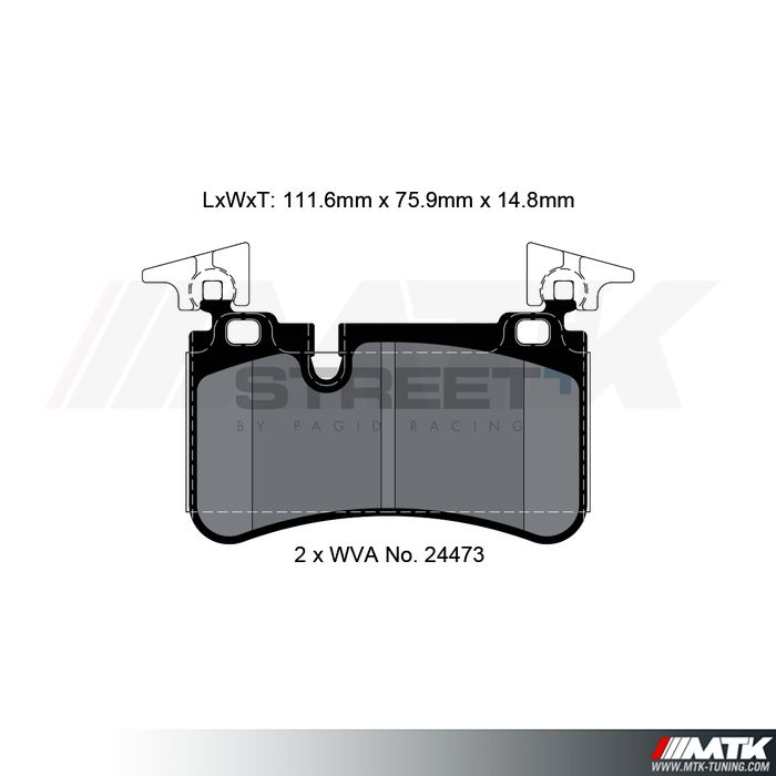 Plaquettes Pagid Street Plus T8074SP2001