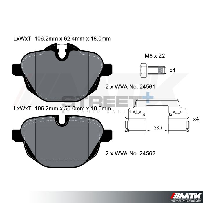 Plaquettes Pagid Street Plus T8079SP2001