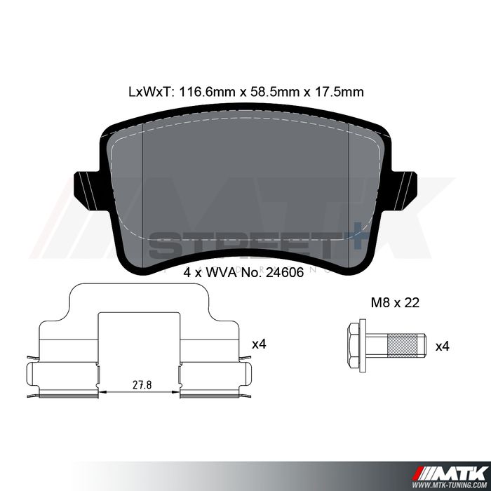 Plaquettes Pagid Street Plus T8083SP2001