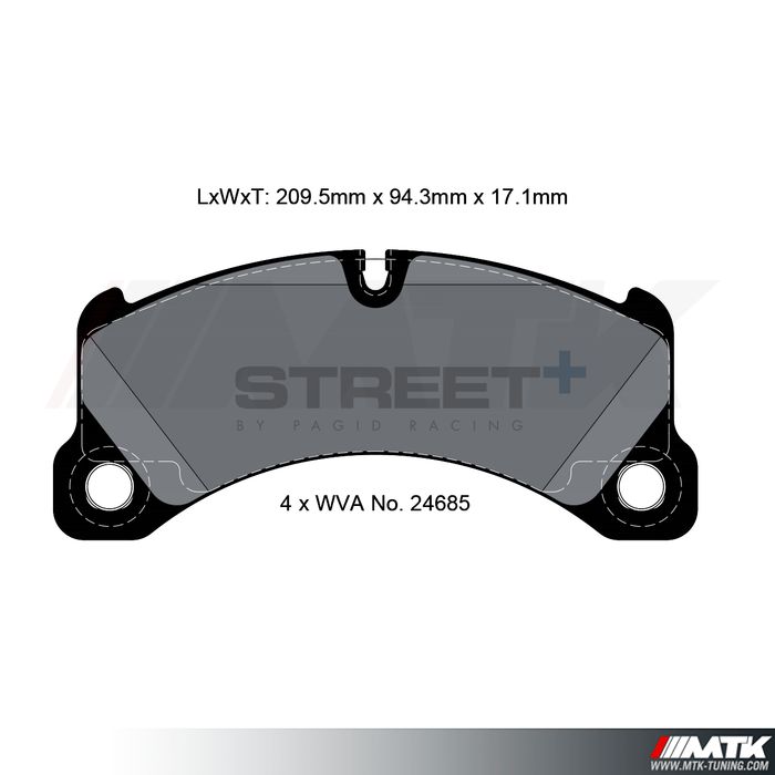 Plaquettes Pagid Street Plus T8087SP2001