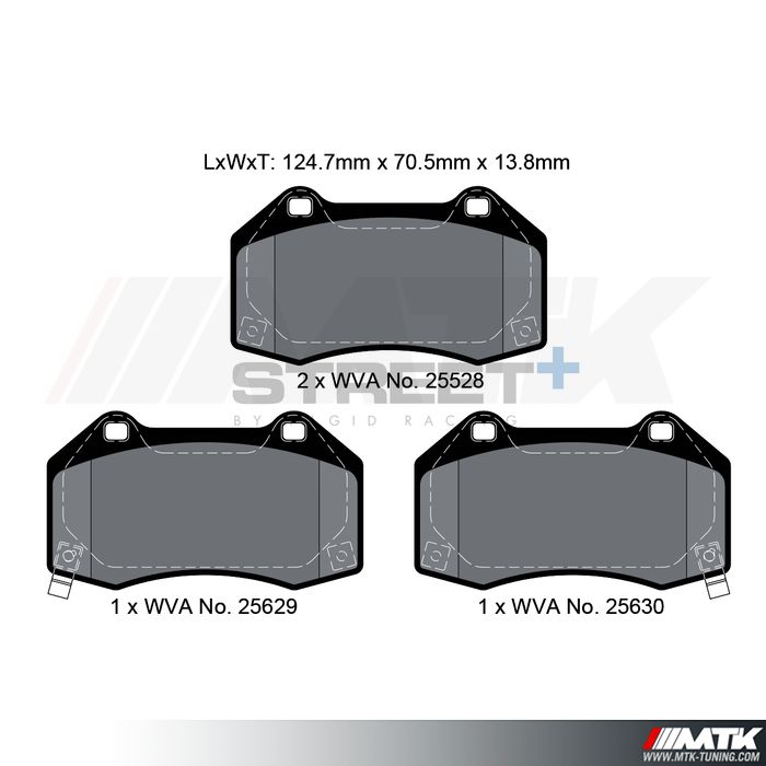 Plaquettes Pagid Street Plus T8088SP2001