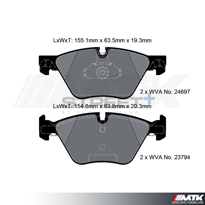 Plaquettes Pagid Street Plus T8089SP2001