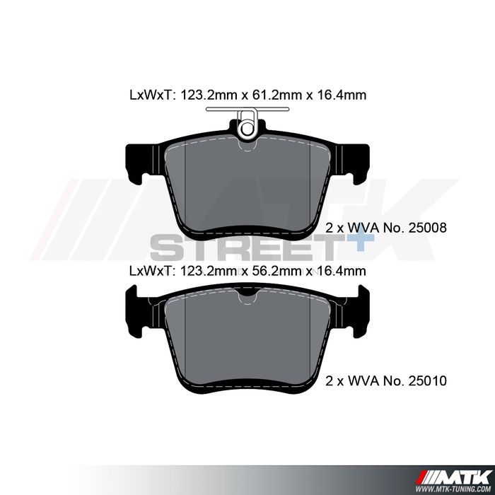 Plaquettes Pagid Street Plus T8101SP2001