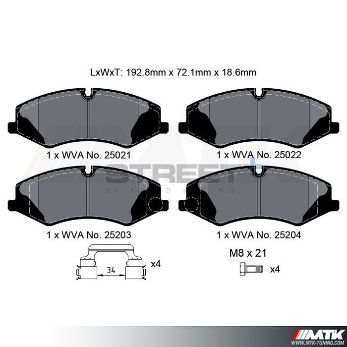 Plaquettes Pagid Street Plus T8103SP2001