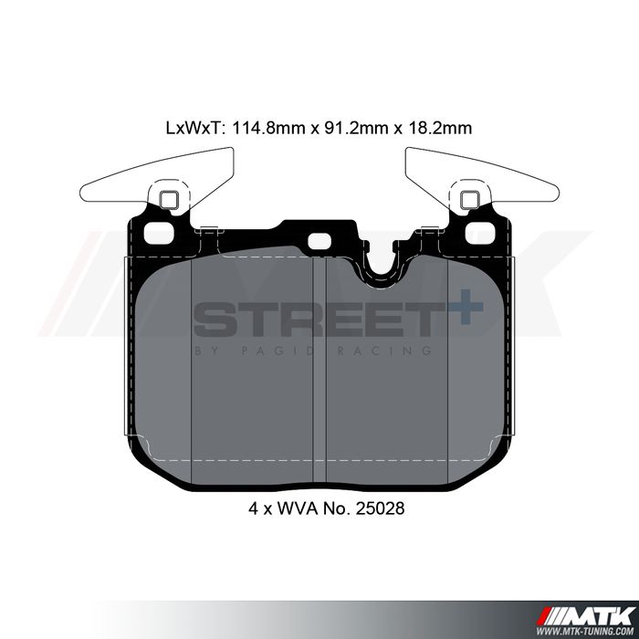 Plaquettes Pagid Street Plus T8104SP2001