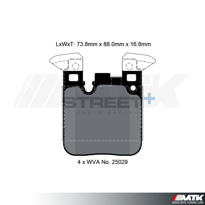 Plaquettes Pagid Street Plus T8105SP2001