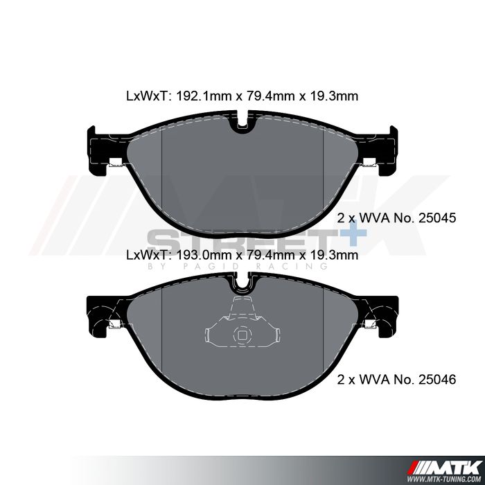Plaquettes Pagid Street Plus T8106SP2001