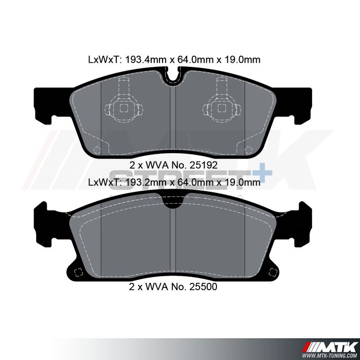 Plaquettes Pagid Street Plus T8112SP2001