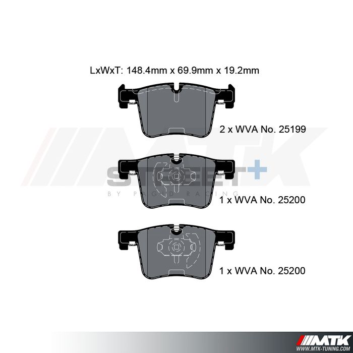 Plaquettes Pagid Street Plus T8113SP2001