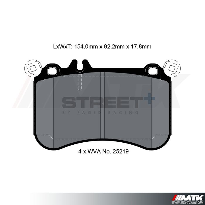 Plaquettes Pagid Street Plus T8116SP2001