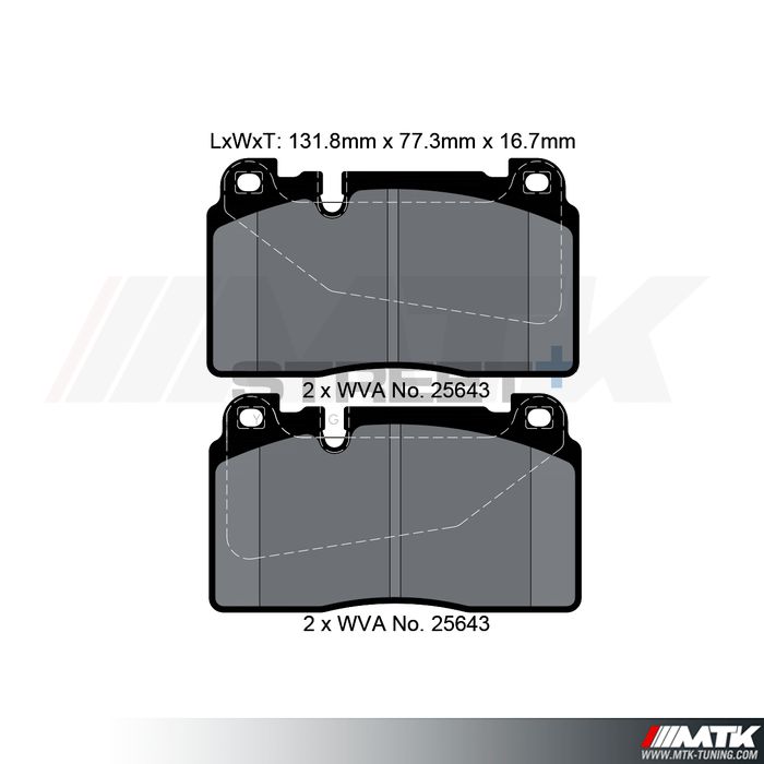 Plaquettes Pagid Street Plus T8121SP2001