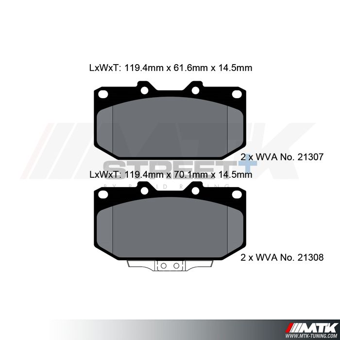 Plaquettes Pagid Street Plus T8154SP2001