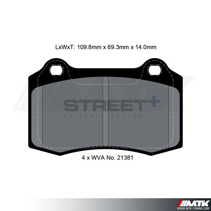 Plaquettes Pagid Street Plus T8155SP2001